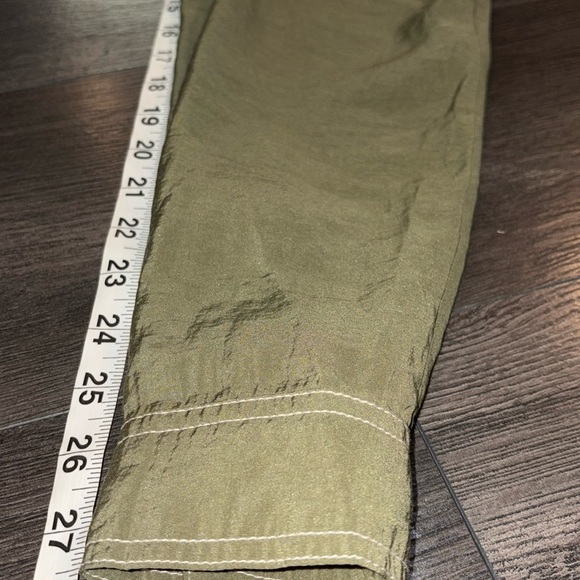 Zara Modal Long Sleeve Belted Jumpsuit w/Contrast Stitch Size Small Olive Green - Picture 12 of 16